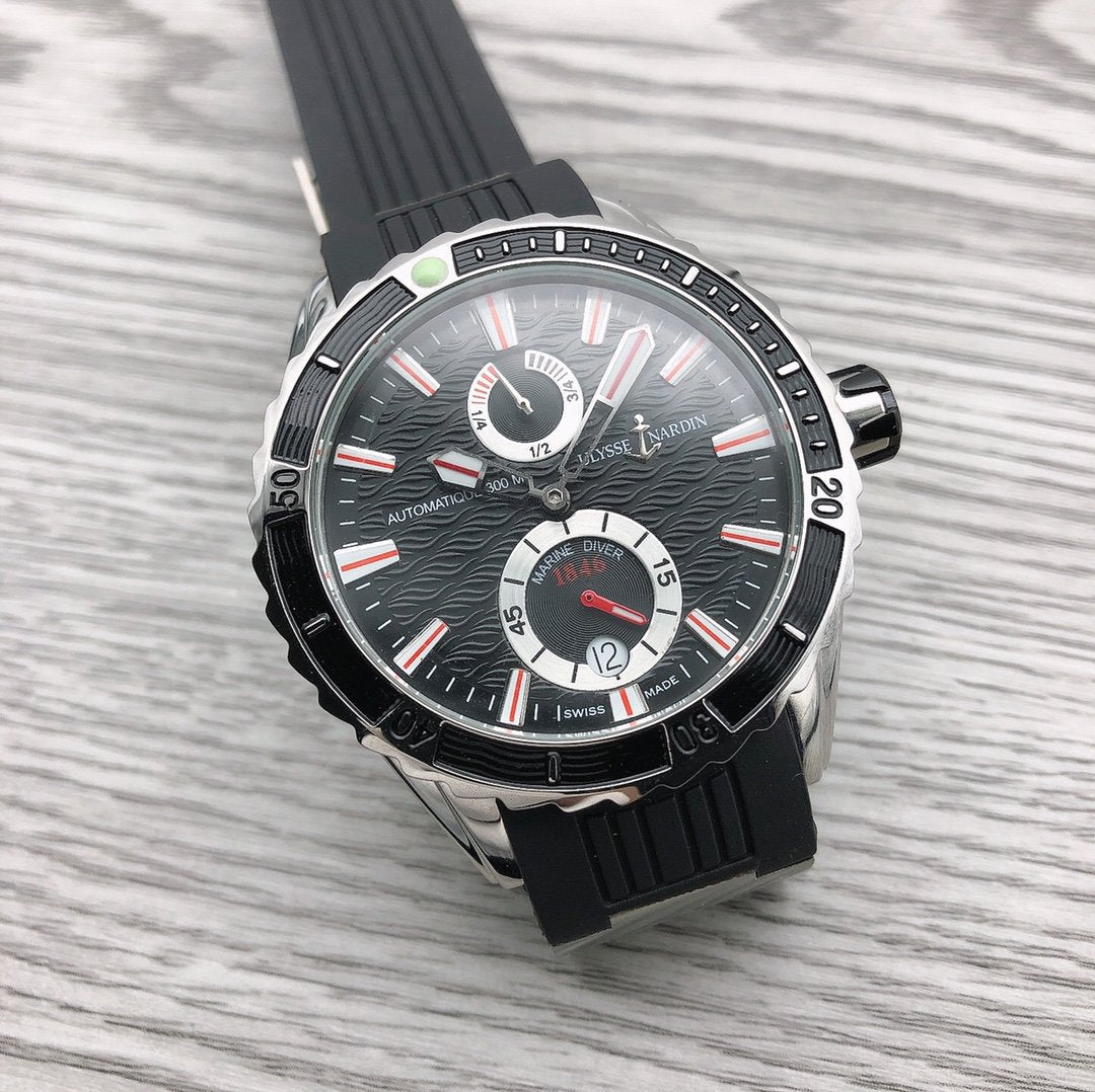 ULYSSE MARINE 42MM CHRONOMETER STEEL CASE BLACK DIAL