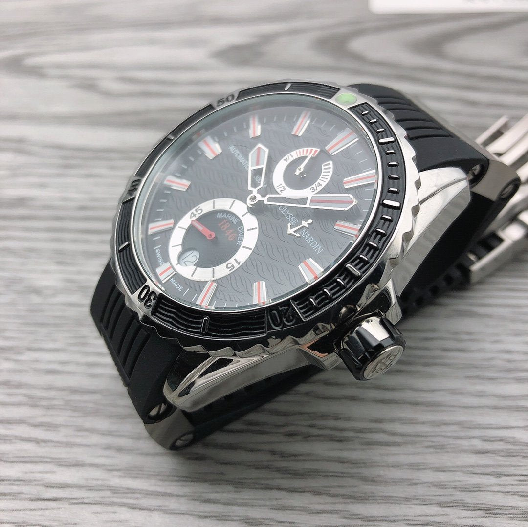 ULYSSE MARINE 42MM CHRONOMETER STEEL CASE BLACK DIAL