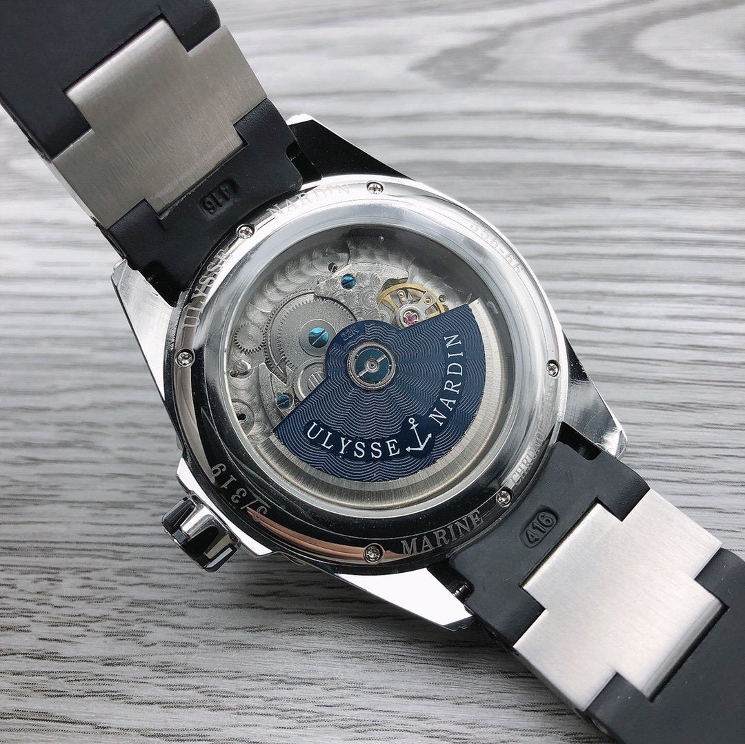 ULYSSE MARINE 42MM CHRONOMETER STEEL CASE BLACK DIAL