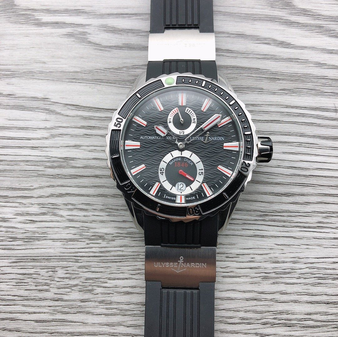 ULYSSE MARINE 42MM CHRONOMETER STEEL CASE BLACK DIAL