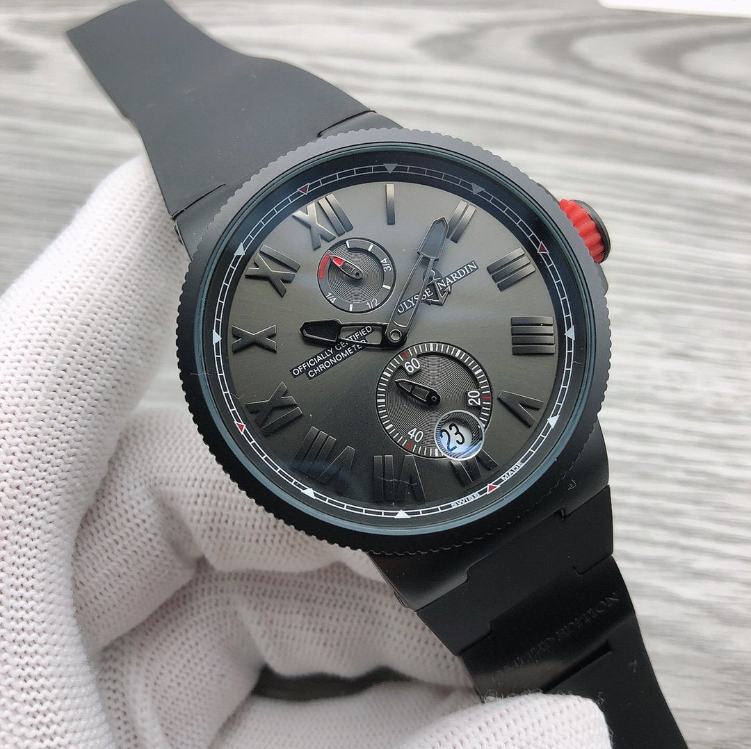 ULYSSE MARINE 42MM CHRONOMETER BLACK CASE