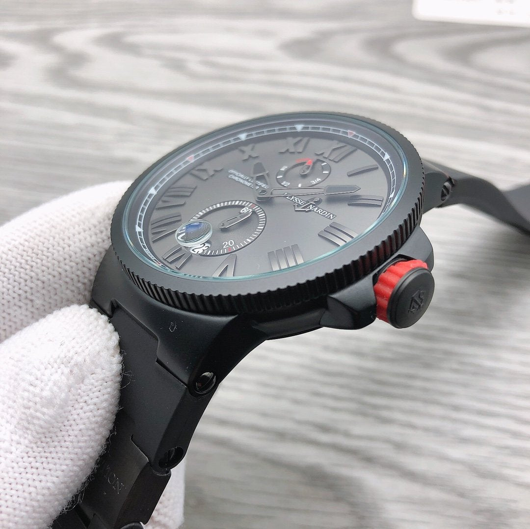 ULYSSE MARINE 42MM CHRONOMETER BLACK CASE