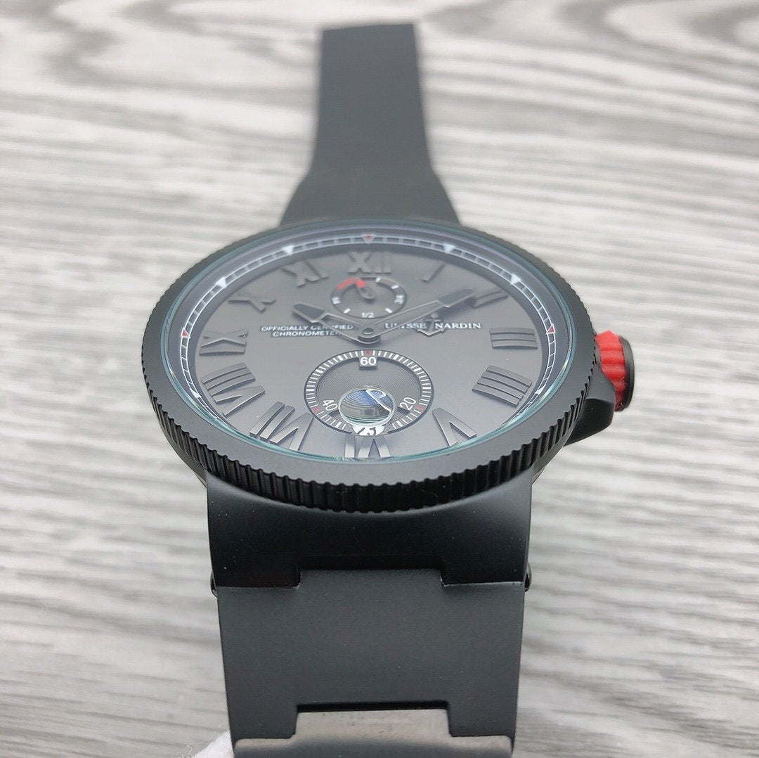 ULYSSE MARINE 42MM CHRONOMETER BLACK CASE
