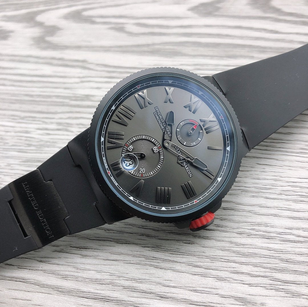 ULYSSE MARINE 42MM CHRONOMETER BLACK CASE