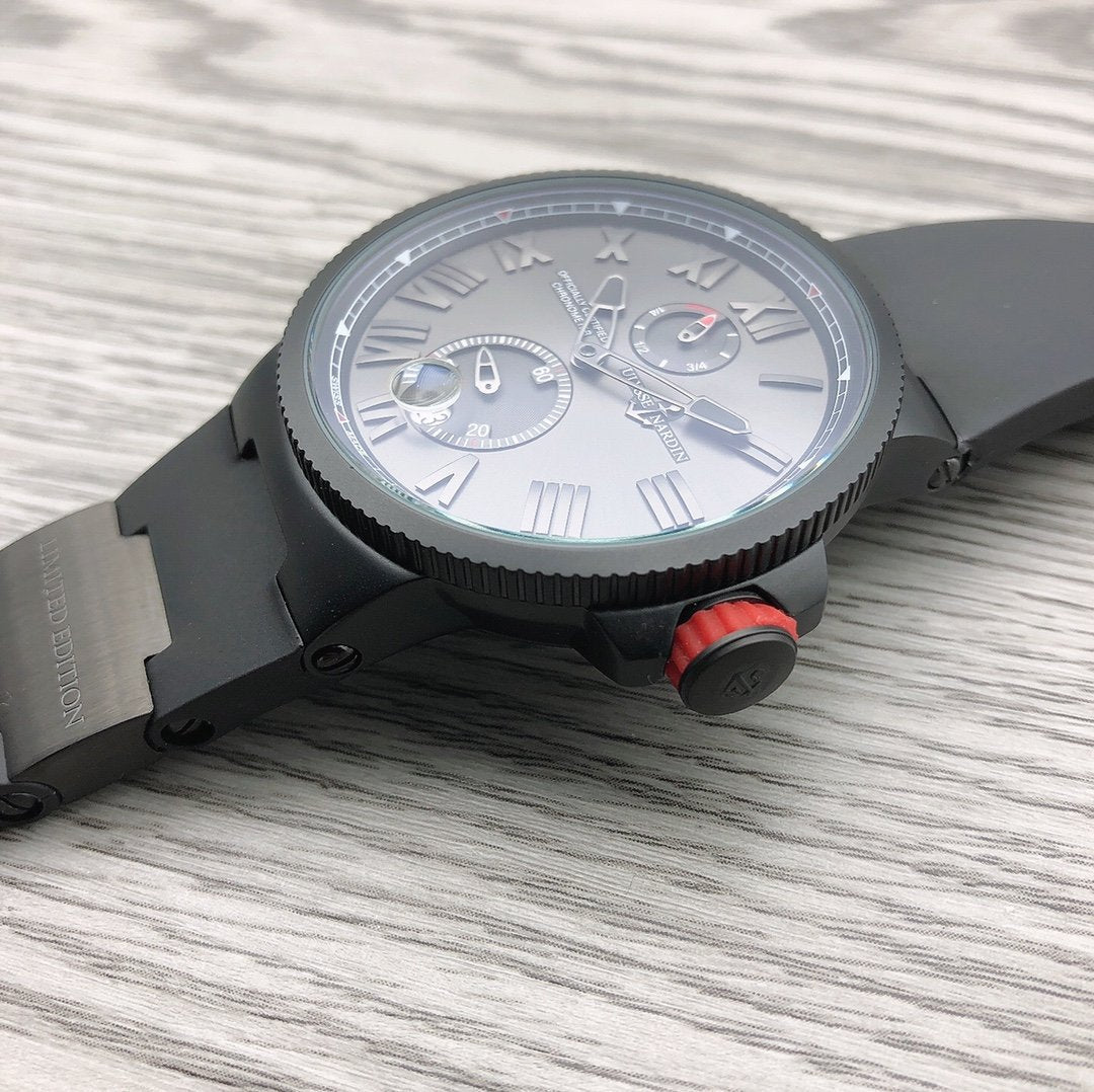 ULYSSE MARINE 42MM CHRONOMETER BLACK CASE