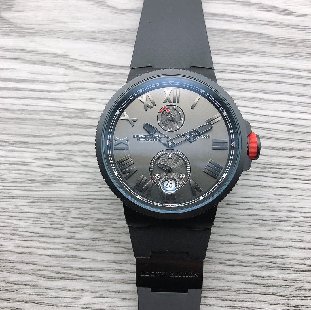 ULYSSE MARINE 42MM CHRONOMETER BLACK CASE