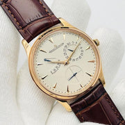 JAEGER MASTER ULTRA THIN RESERVE RED GOLD WHITE DIAL