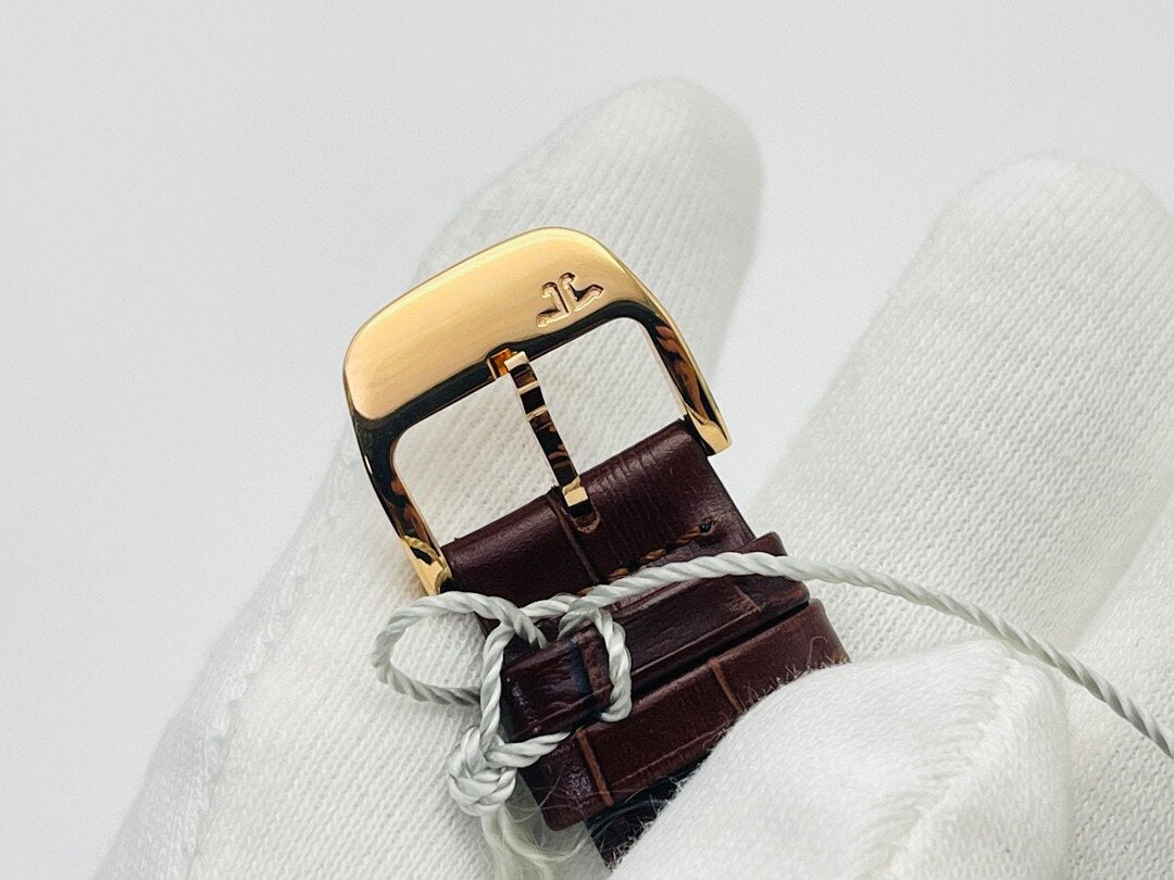 JAEGER MASTER ULTRA THIN RESERVE RED GOLD WHITE DIAL