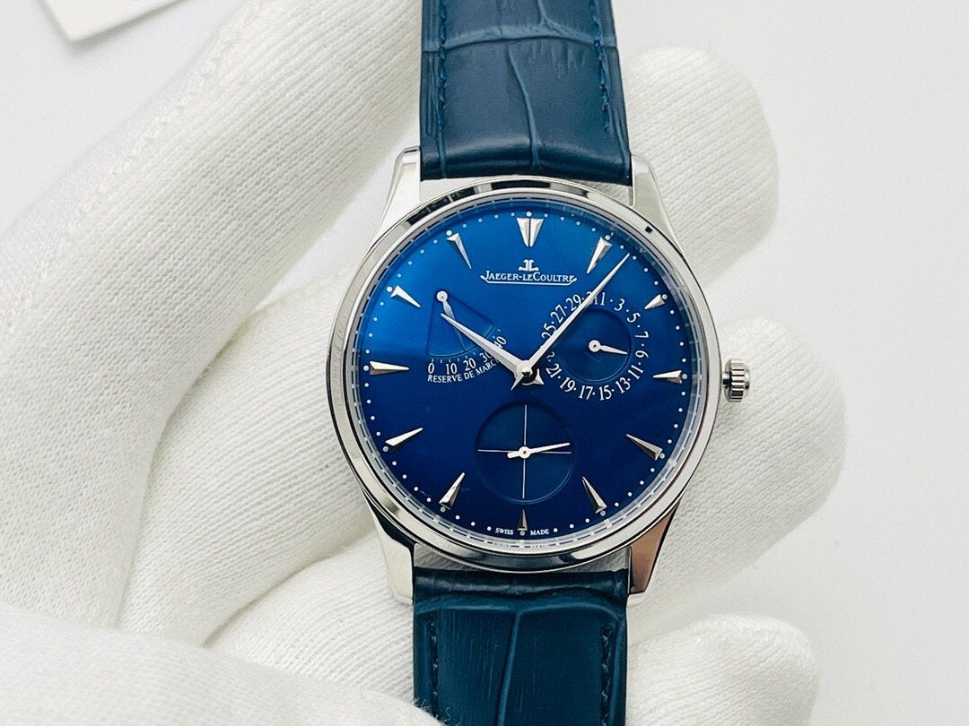 JAEGER MASTER ULTRA THIN RESERVE STEEL BLUE DIAL