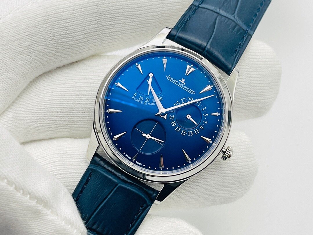 JAEGER MASTER ULTRA THIN RESERVE STEEL BLUE DIAL