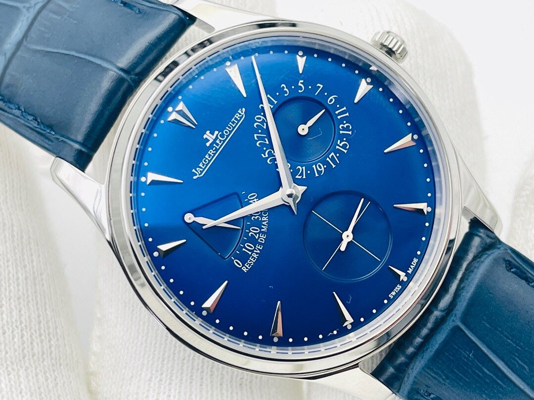 JAEGER MASTER ULTRA THIN RESERVE STEEL BLUE DIAL