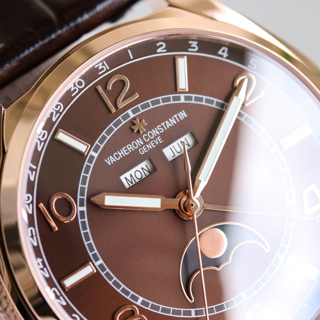 VACHERON TRIPLE-DATE 40MM ROSE GOLD BROWN DIAL