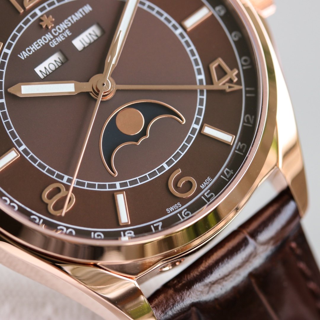 VACHERON TRIPLE-DATE 40MM ROSE GOLD BROWN DIAL