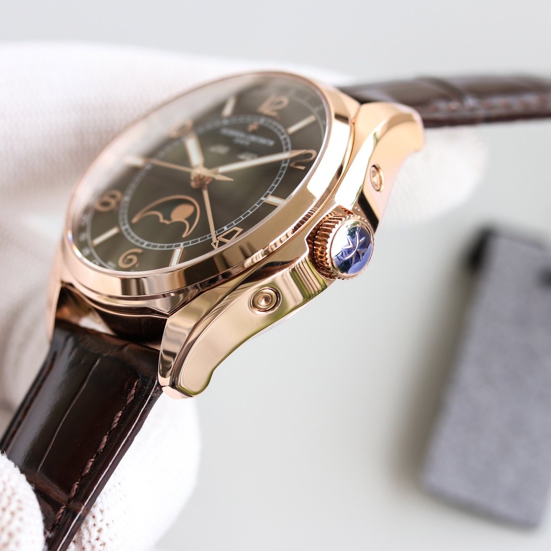 VACHERON TRIPLE-DATE 40MM ROSE GOLD BROWN DIAL