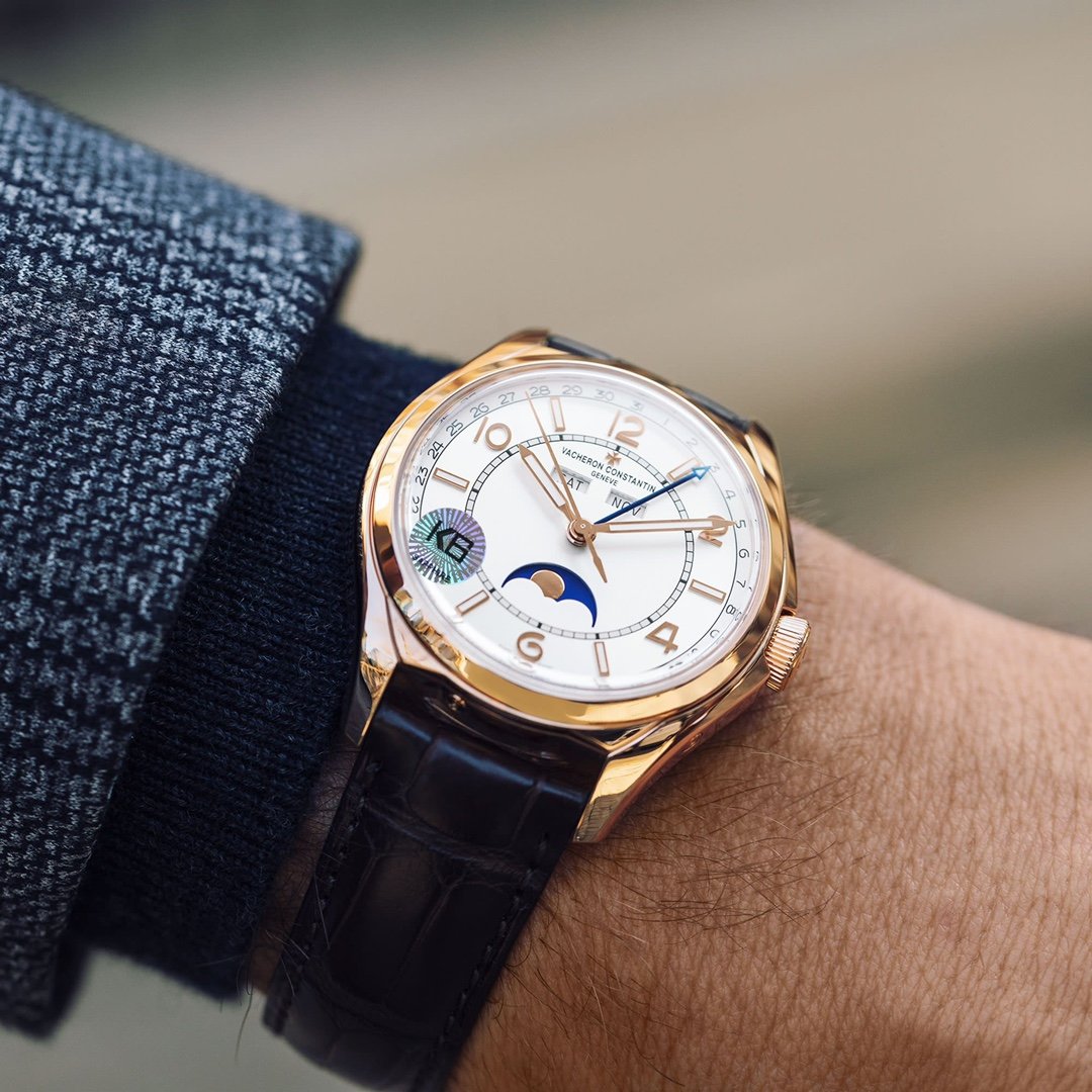 VACHERON TRIPLE-DATE 40MM ROSE GOLD GREY DIAL