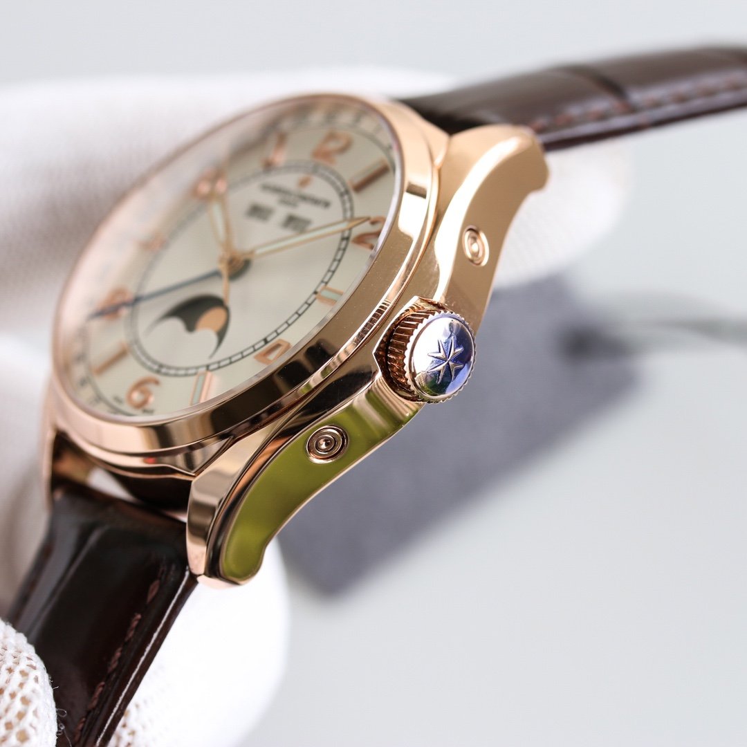VACHERON TRIPLE-DATE 40MM ROSE GOLD GREY DIAL