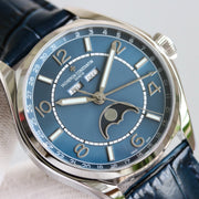 VACHERON TRIPLE-DATE 40MM STEEL BLUE DIAL