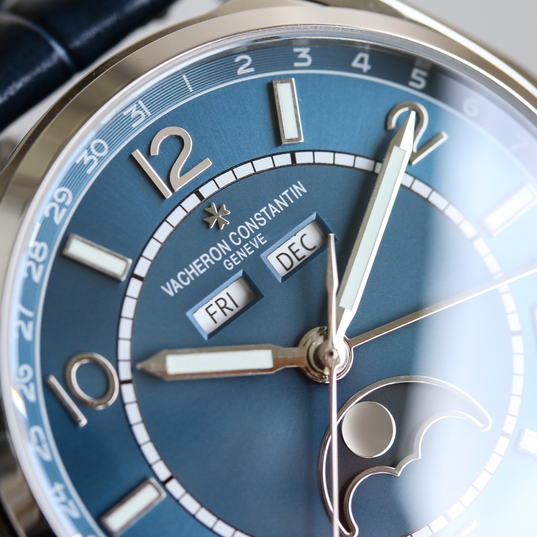 VACHERON TRIPLE-DATE 40MM STEEL BLUE DIAL