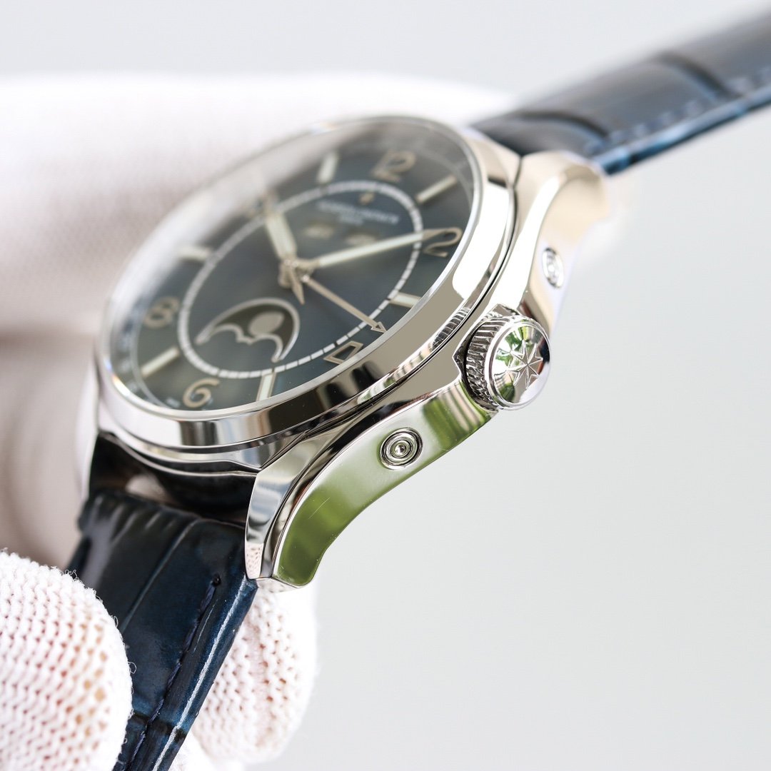 VACHERON TRIPLE-DATE 40MM STEEL BLUE DIAL