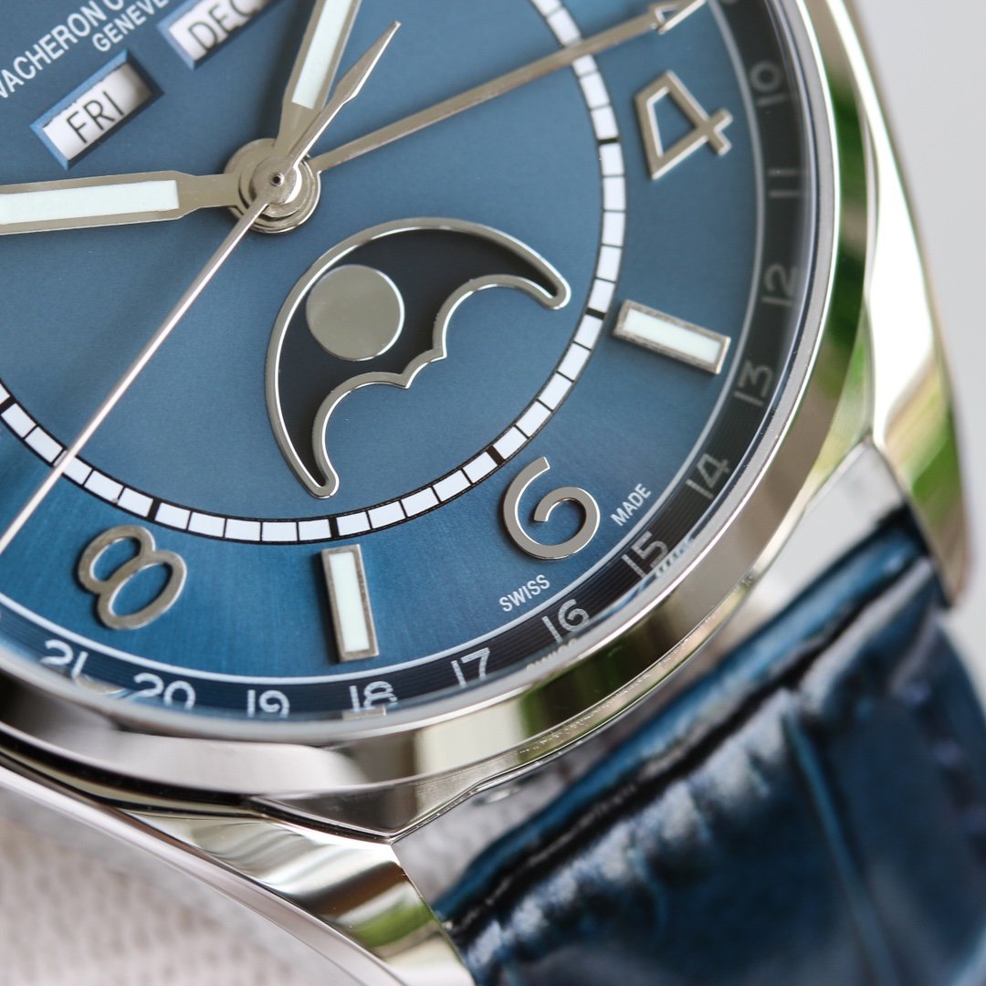 VACHERON TRIPLE-DATE 40MM STEEL BLUE DIAL