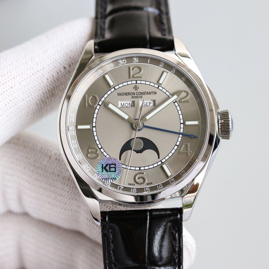 VACHERON TRIPLE-DATE 40MM STEEL GREY DIAL