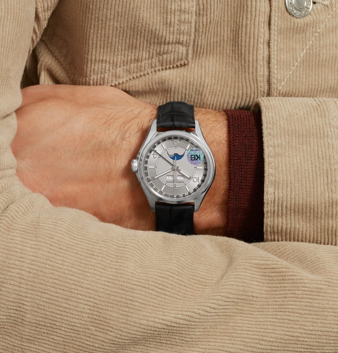 VACHERON TRIPLE-DATE 40MM STEEL GREY DIAL