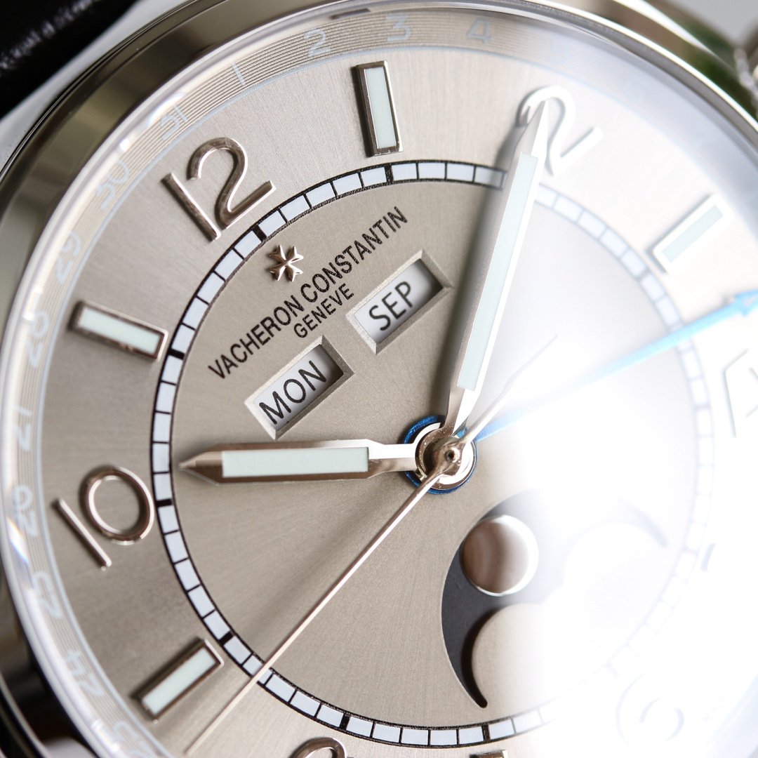 VACHERON TRIPLE-DATE 40MM STEEL GREY DIAL