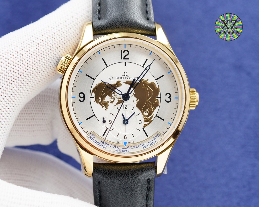JAEGER MASTER GEOGRAPHIC 42 SILVER DIAL