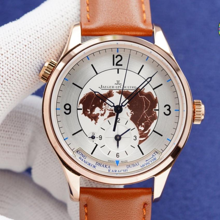 JAEGER MASTER GEOGRAPHIC 42 SILVER DIAL