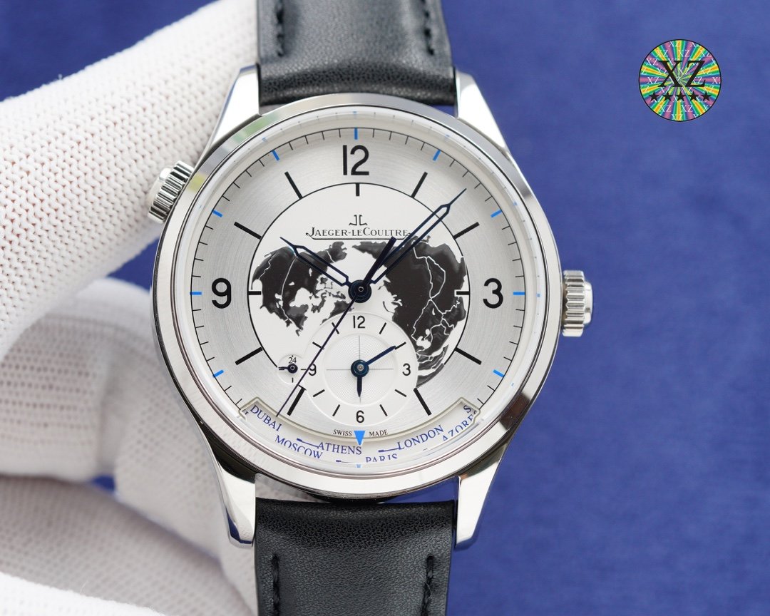 JAEGER MASTER GEOGRAPHIC 42 SILVER DIAL