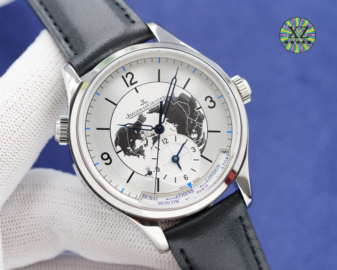 JAEGER MASTER GEOGRAPHIC 42 SILVER DIAL