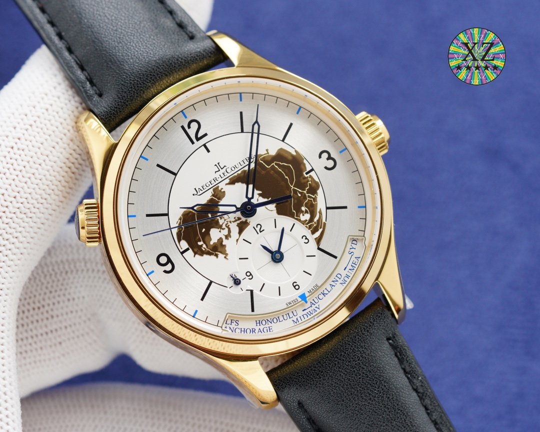 JAEGER MASTER GEOGRAPHIC 42 SILVER DIAL
