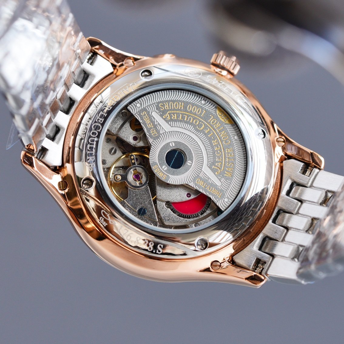 JAEGER LECOULTRE ULTRA THIN TWO-TONE GOLD STEEL MOONPHASE