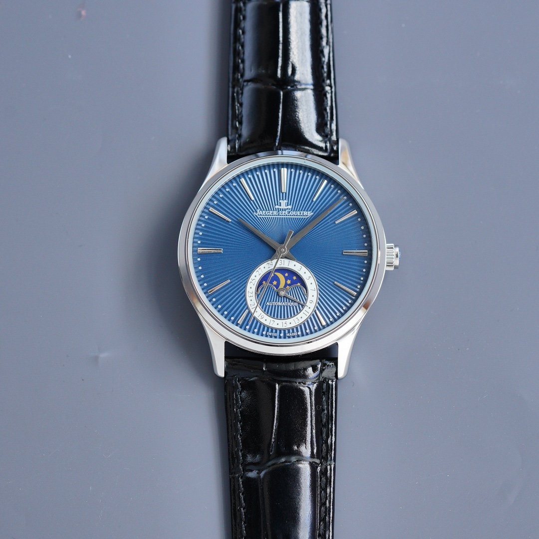 JAEGER LECOULTRE ULTRA THIN STEEL CASE MOONPHASE