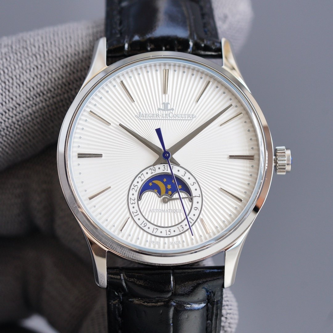 JAEGER LECOULTRE ULTRA THIN STEEL CASE MOONPHASE