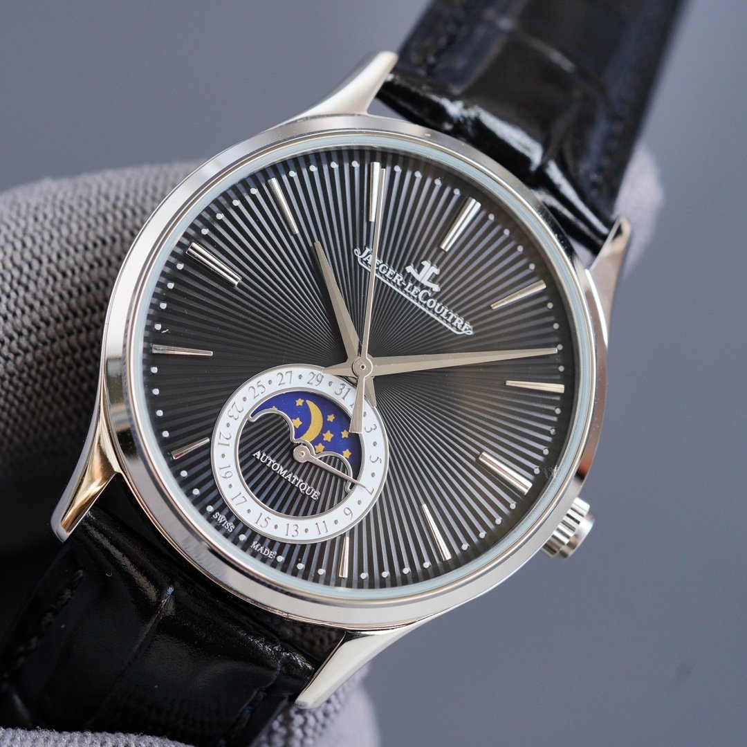 JAEGER LECOULTRE ULTRA THIN STEEL CASE MOONPHASE