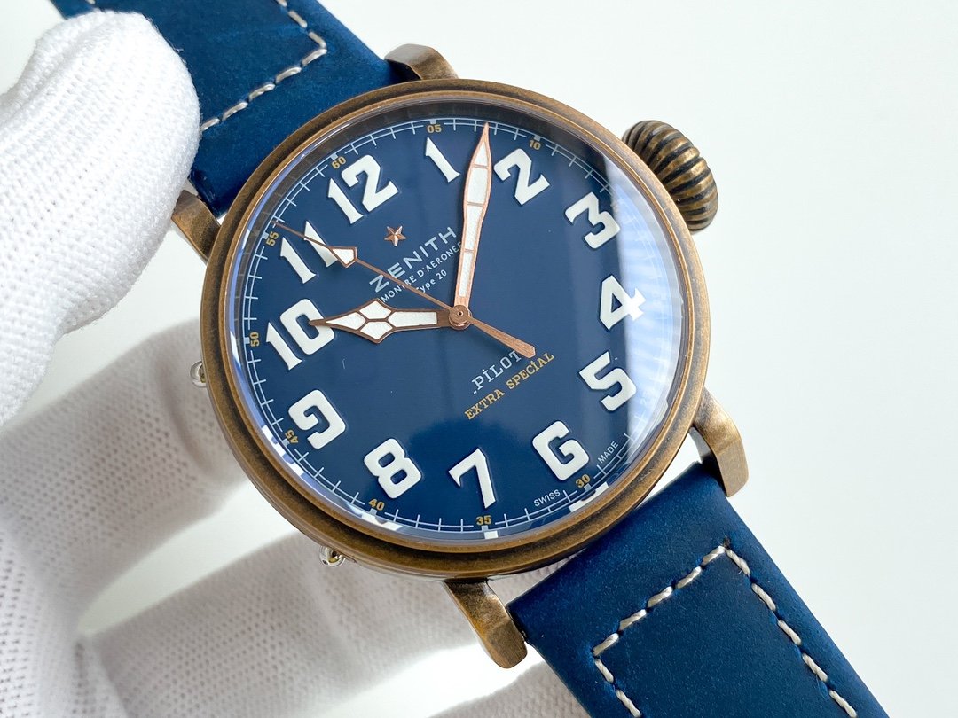PILOT TYPE 20 45MM BRONZE CASE BLUE DIAL
