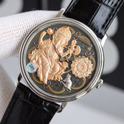 VILLARET GANESH 40MM STEEL CASE BLACK DIAL