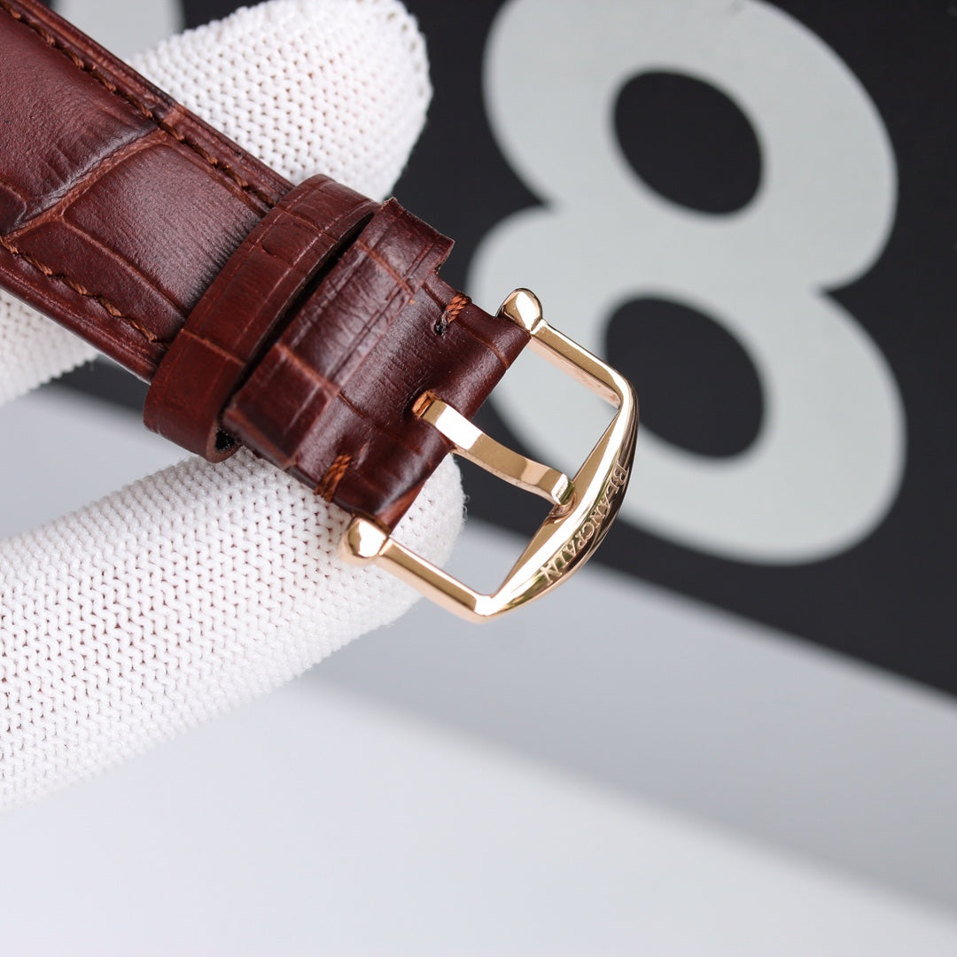 VILLARET GANESH 40MM ROSE GOLD CASE BLACK DIAL