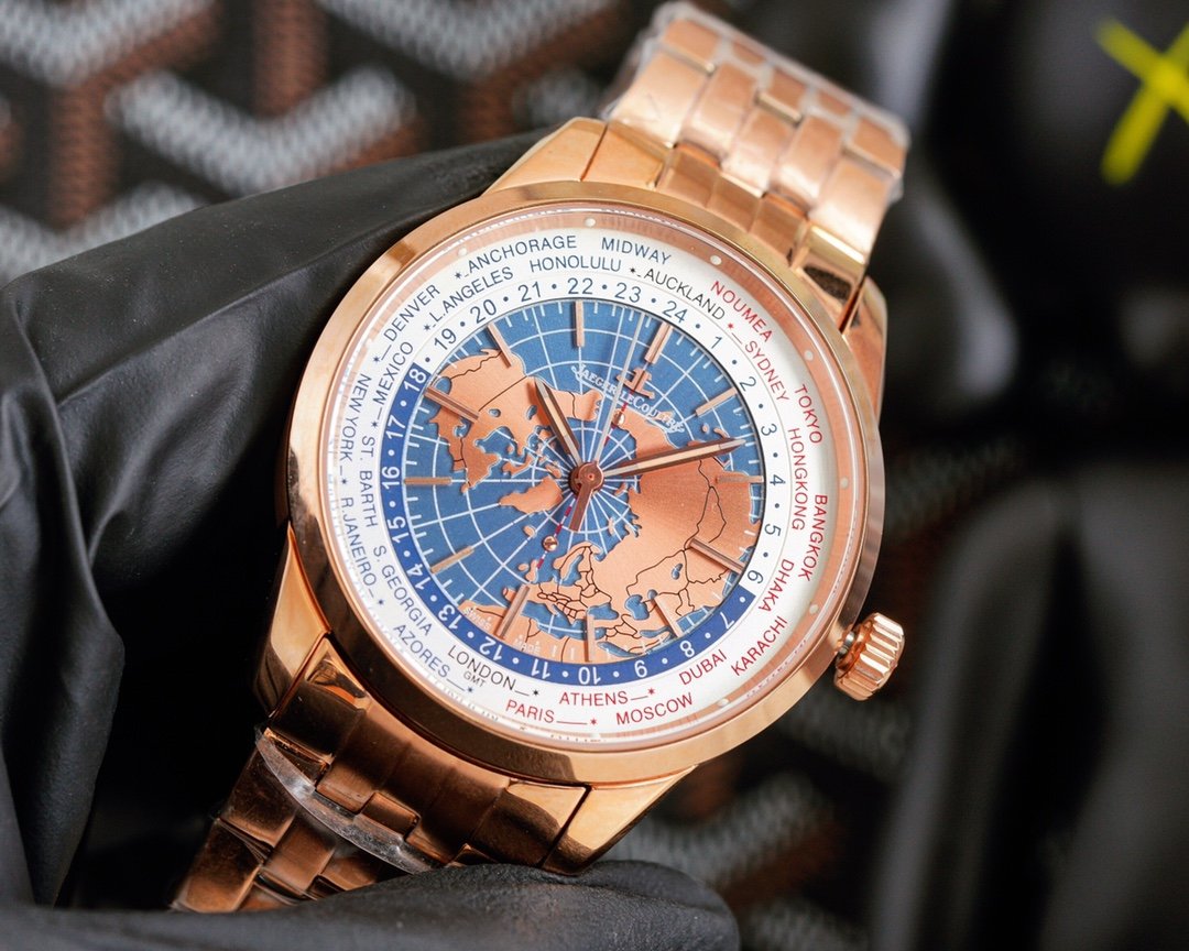 JAEGER GEOPHYSIC UNIVERSAL TIME STEEL BRACELET