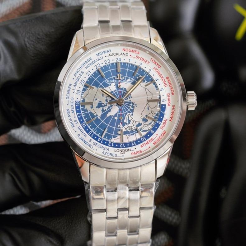 JAEGER GEOPHYSIC UNIVERSAL TIME STEEL BRACELET