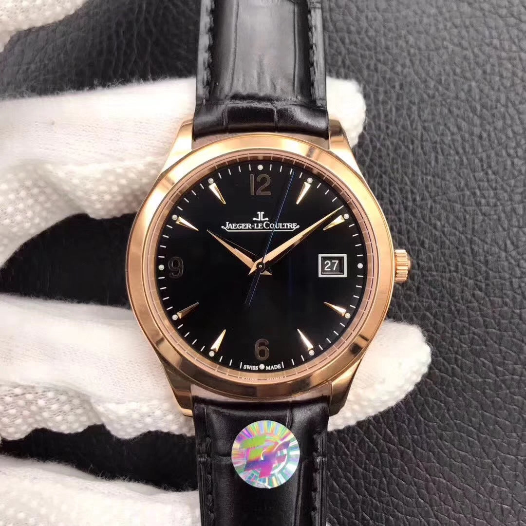 JAEGER MASTER CONTROL DATE 40MM ROSE GOLD BLACK DIAL
