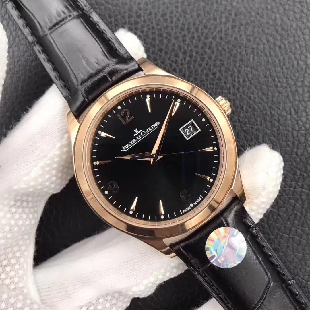 JAEGER MASTER CONTROL DATE 40MM ROSE GOLD BLACK DIAL