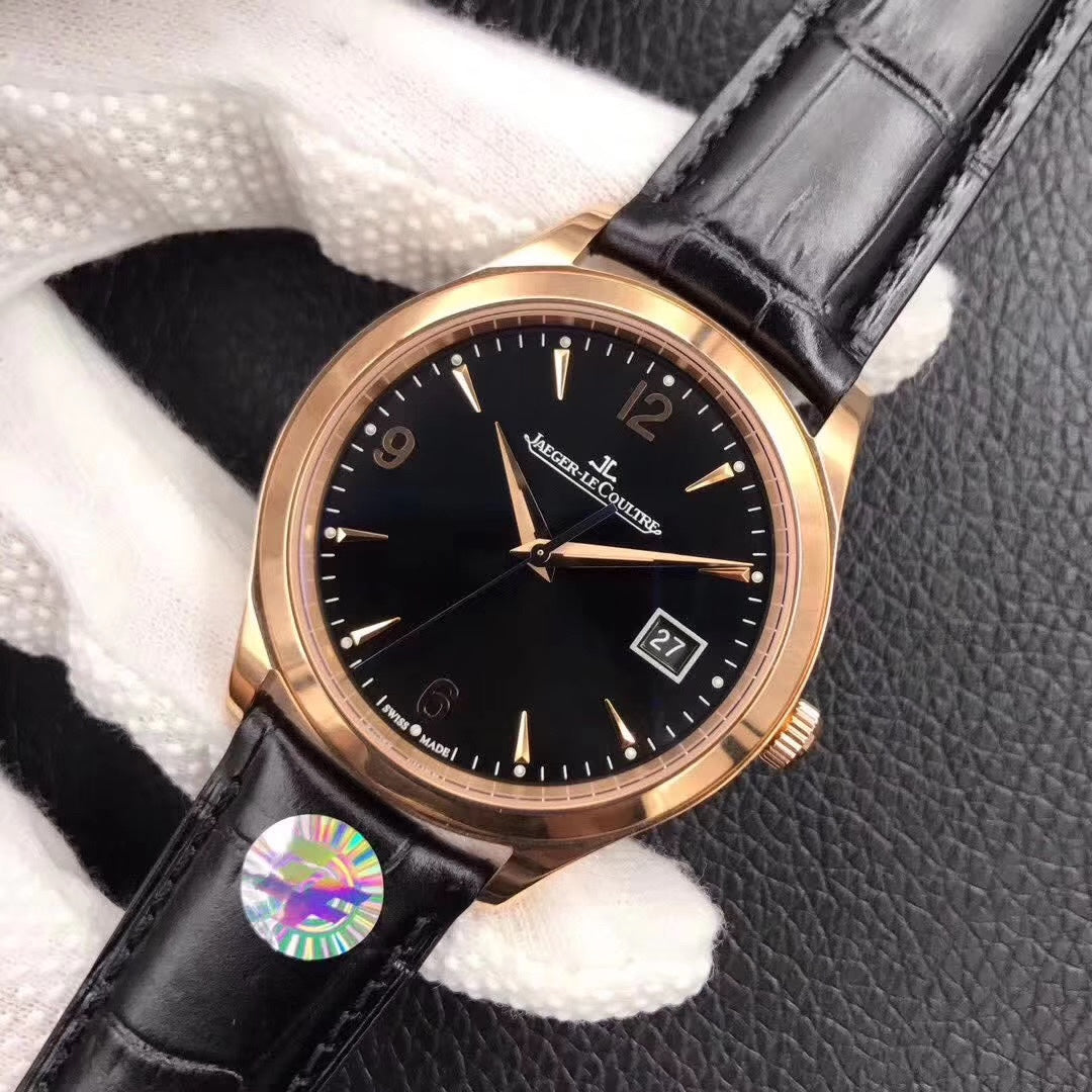 JAEGER MASTER CONTROL DATE 40MM ROSE GOLD BLACK DIAL