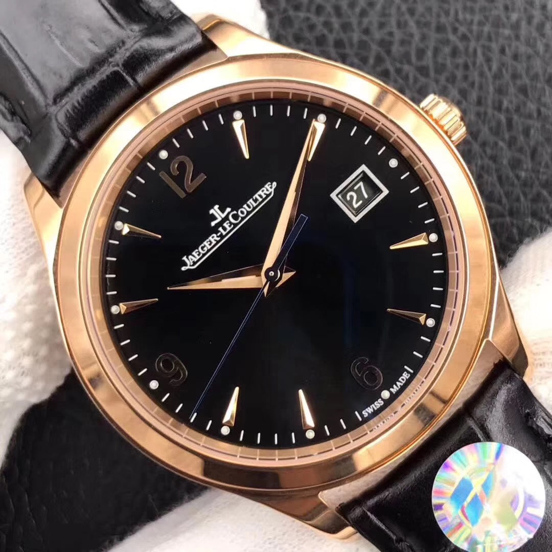 JAEGER MASTER CONTROL DATE 40MM ROSE GOLD BLACK DIAL