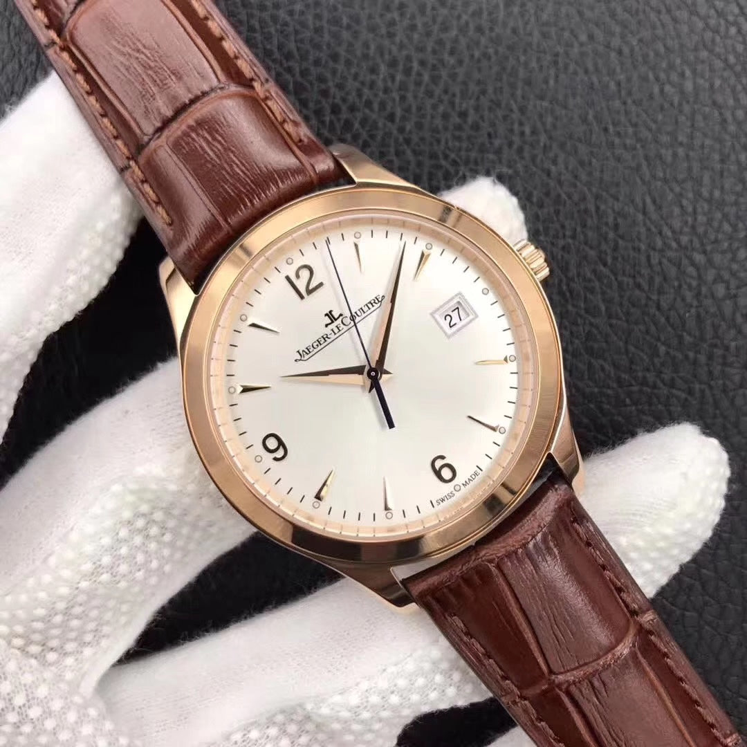 JAEGER MASTER CONTROL DATE 40MM ROSE GOLD WHITE DIAL