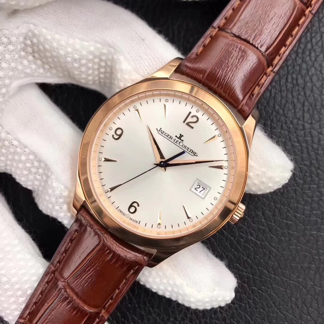 JAEGER MASTER CONTROL DATE 40MM ROSE GOLD WHITE DIAL
