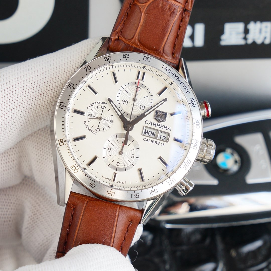 CARRERA CALIBRE 16 DAY-DATE CHRONOGRAPH 43MM LEATHER