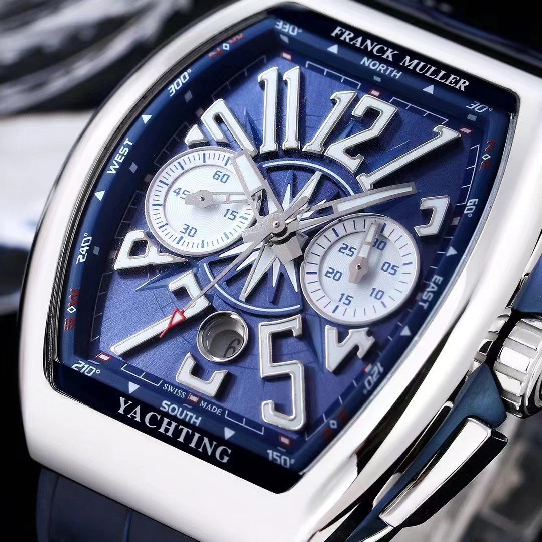 FRANCK VANGUARD 44MM YACHTING CHRONOGRAPH BLUE DIAL