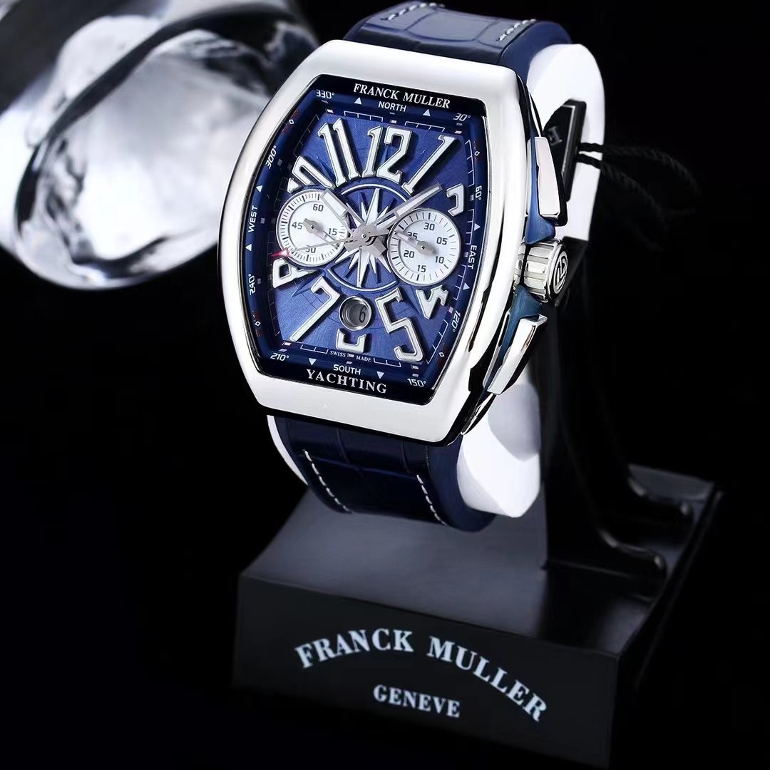 FRANCK VANGUARD 44MM YACHTING CHRONOGRAPH BLUE DIAL